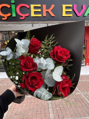  Antalya Çiçekçiler - 5 Kırmızı Gül Buketi