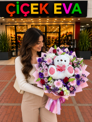 Antalya Çiçekçi - Ayıcık Buketi