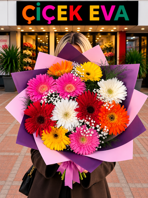  Muratpaşa Çiçekçi  - 11 Karışık Gerbera Buketi